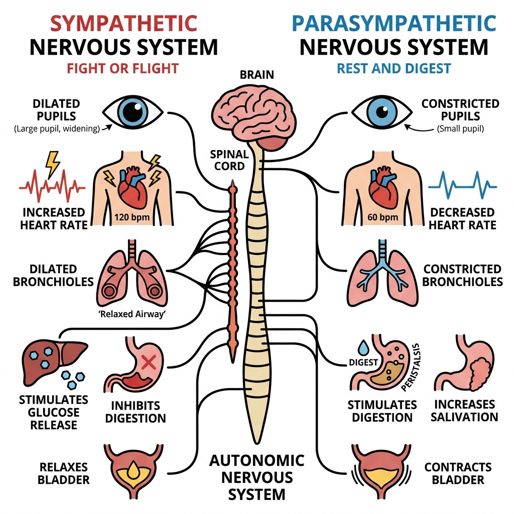 Sympathetic vs Parasympathetic Comparison