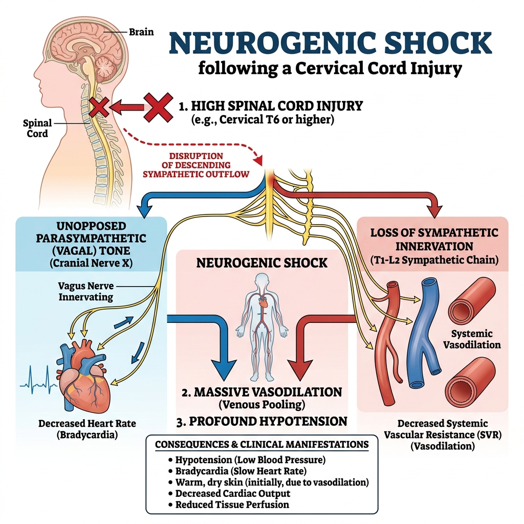 Pathophysiology of Neurogenic Shock